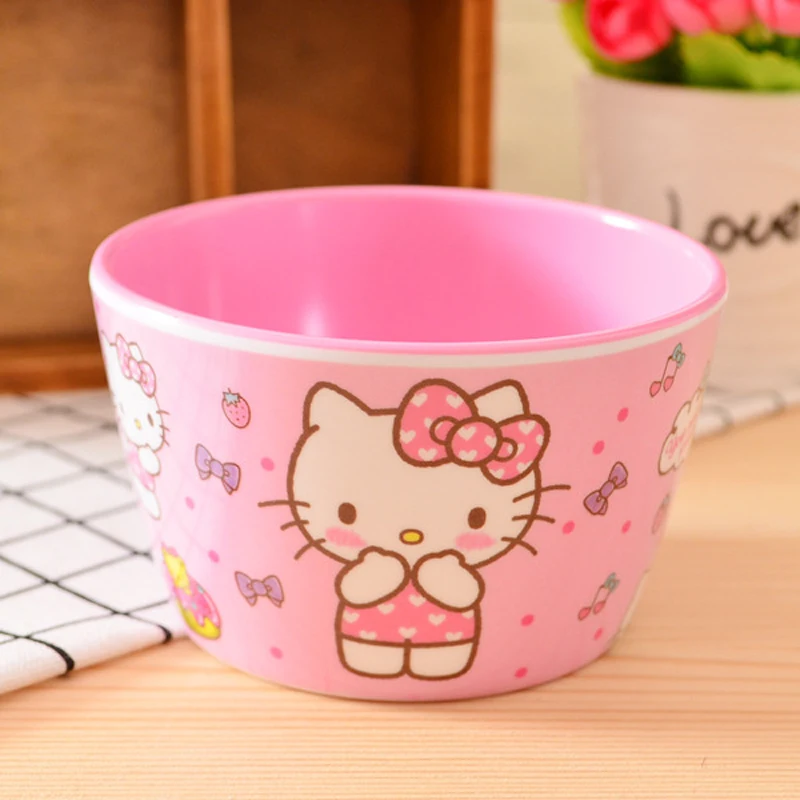 

Hello Kitty Mickey Kids Children Bowls With Food grade melamine Popular brands Bowl Slip-resistant Tableware Set New Arrival