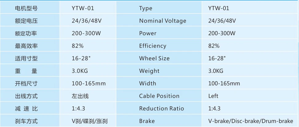 Best Outrider Hot sale! good quality e-bike 36V 300W rear gear motor for electric bike EN15194 Approved 2
