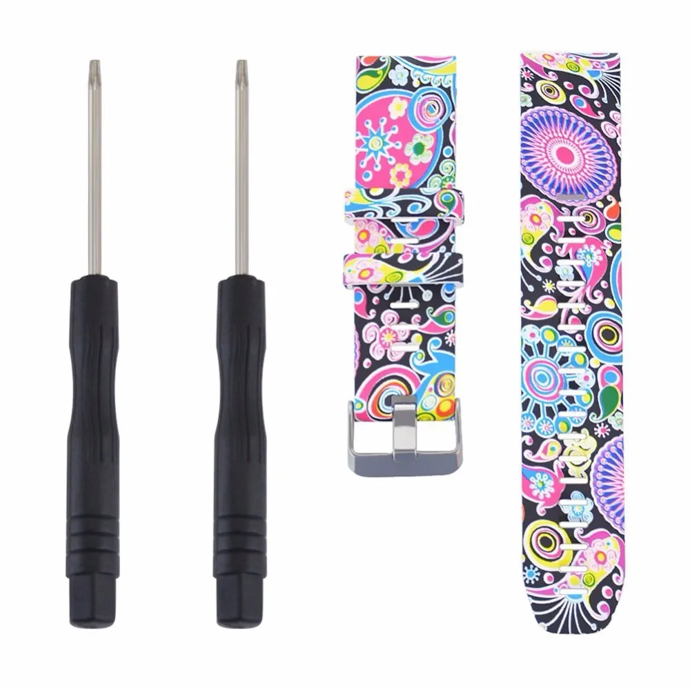 Fácil ajuste 22mm largura silicone impresso pulseira