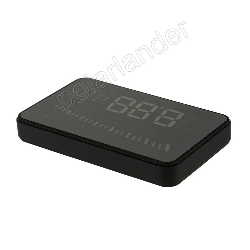 OBD II W03 hud-проектор Head Up Дисплей 5,5 дюймов Smart голос Автомобиль HUD км/ч MPH Превышение скорости предупреждение