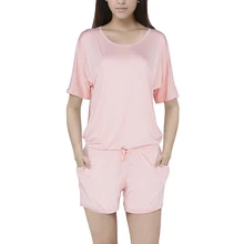 KalvonFu/женские пижамные комплекты; женская летняя однотонная пижама из модала; костюм для дома; одежда для сна; домашняя одежда с короткими рукавами