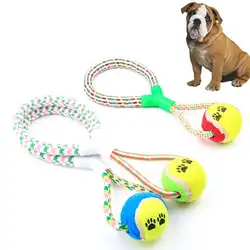 Собака игрушка прочный хлопок плетеный Канат мяч животное кусает шлифовальные игрушка обучение аксессуары