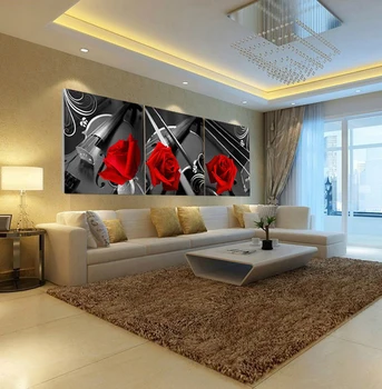 

Wall pictures for living room restaurant painting modern home Red rose picture paintings decoration Print On Canvas (No Frames)