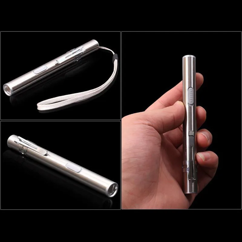 Clearance USB Rechargeable LED Flashlight High-quality Powerful Mini Cree LED Torch XML Waterproof Design Pen Hanging With Metal Clip #E 2