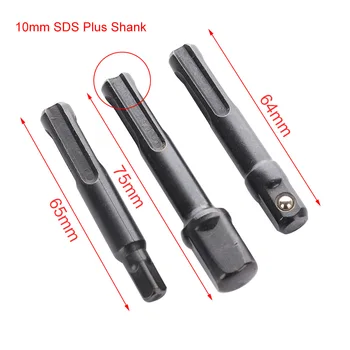 

3Pcs Socket Adapter Set Extension Bit Adaptor Set 1/4 3/8 1/2 Screwdriver Tools