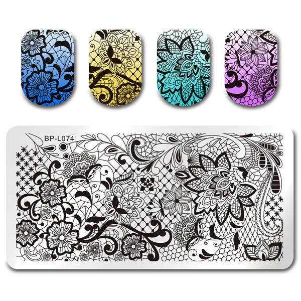 BORN PRETTY дизайн ногтей печать штамповки пластины кружева цветок Пейсли Цветочный узор Шаблон трафарет красоты маникюр ногтей - Цвет: 40065