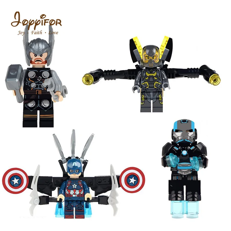 

JOY YIFOR Super Heroes Marvel Figures Captain American The Ant man Iron Man LEGOILYS Building Blocks Mini Bricks Children