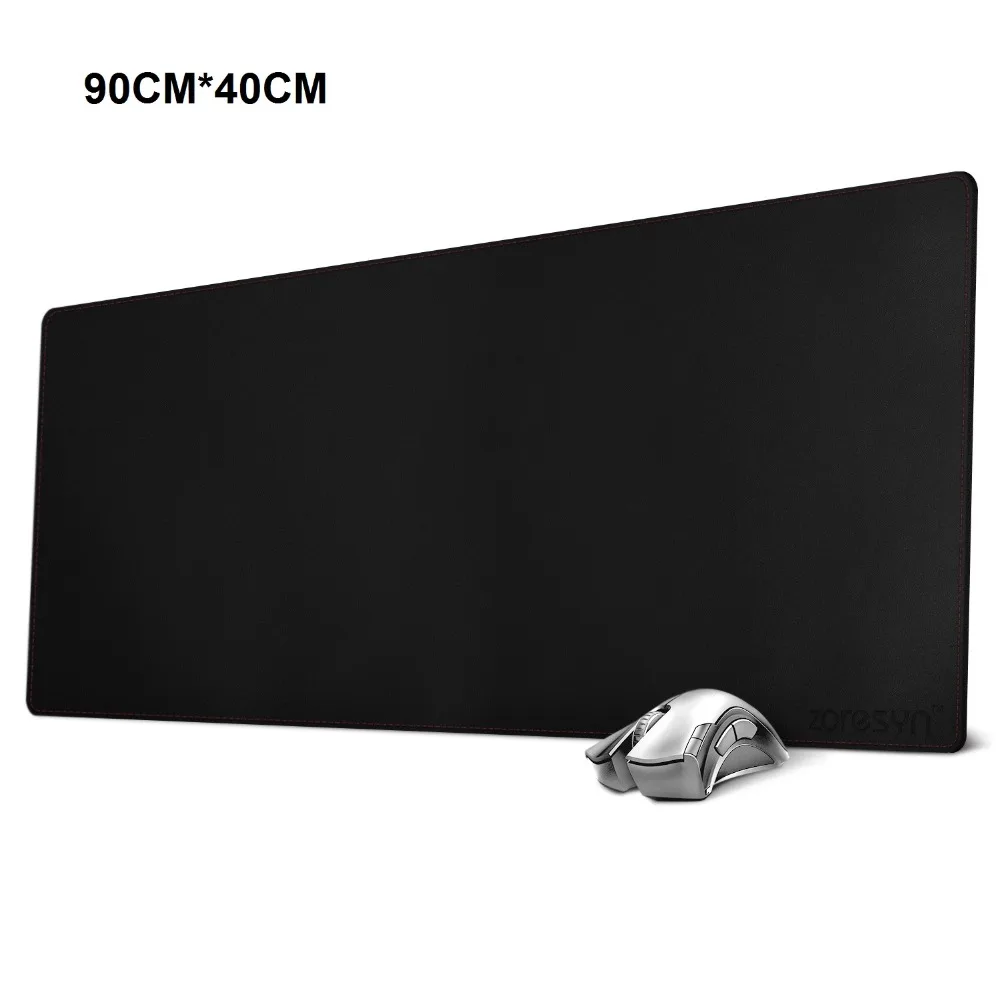 Zoresyn Black Large Mouse pad Oversized PU Desk Mat 90 x 40 cm Multifunctional Computer Desk Pad