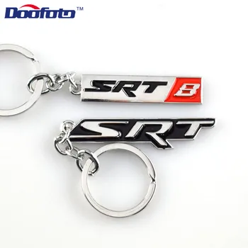 

Doofoto Car-Styling Auto Key Ring Metal Key Chain Keyring Keychain Holder Case For Dodge Charger SRT8 SRT 8 Boot Car Accessories