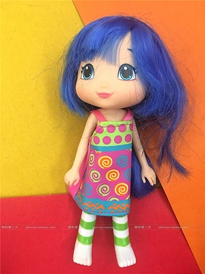 15 см оригинальные куклы принцессы с клубничкой для девочек, 5 шарнирных кукол, милая кукла, рождественский подарок - Цвет: Синий