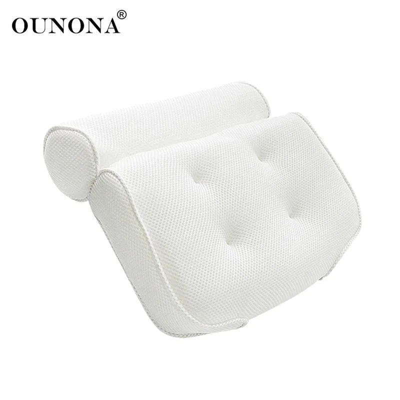 Продажа Дышащий 3D сетки гидромассажная Ванна подушку с присосками шеи и спины Поддержка спа подушка для гидромассажная Ванна