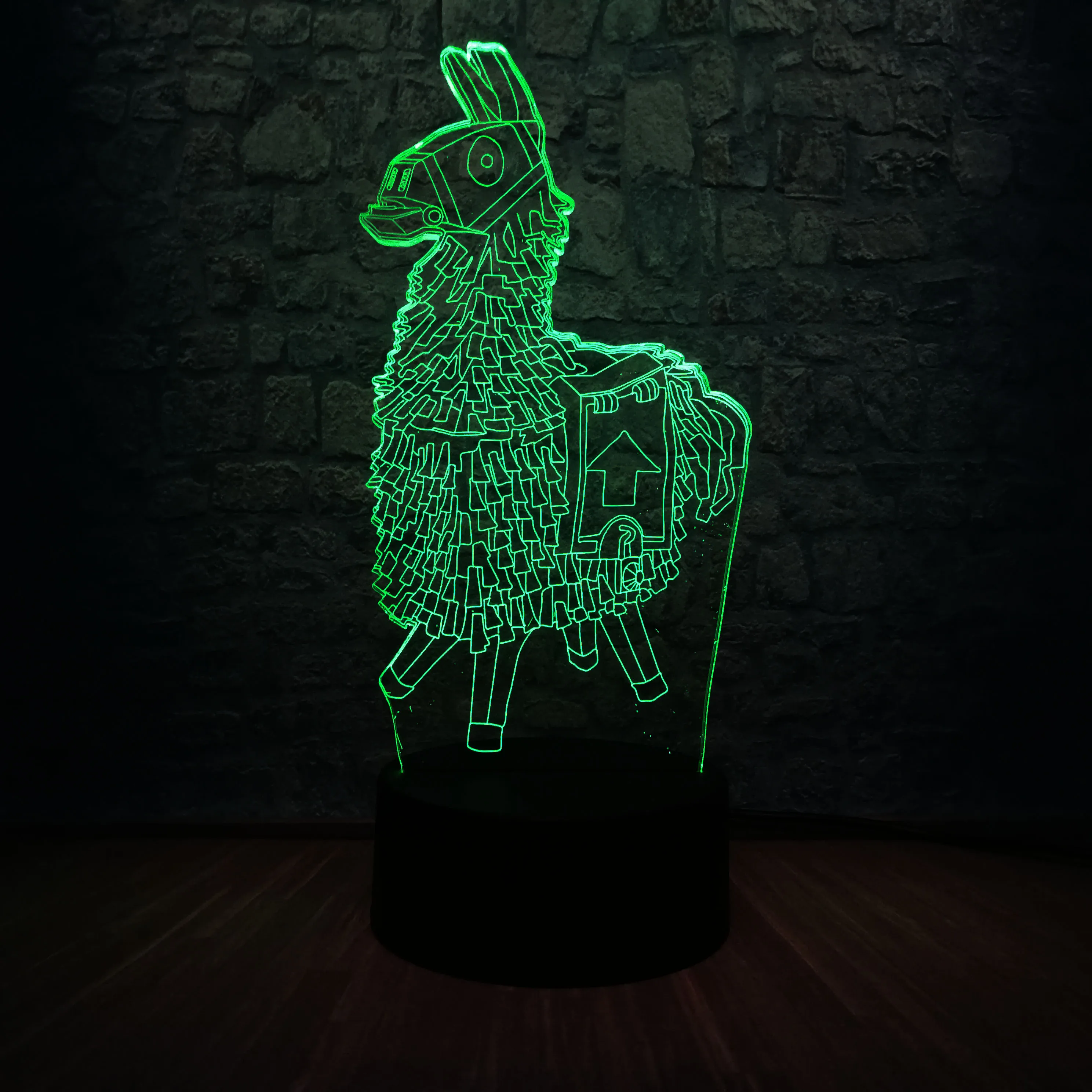Новинка креативная деревянная лошадка 3D Светодиодная лампа RGB Blub 7 цветов