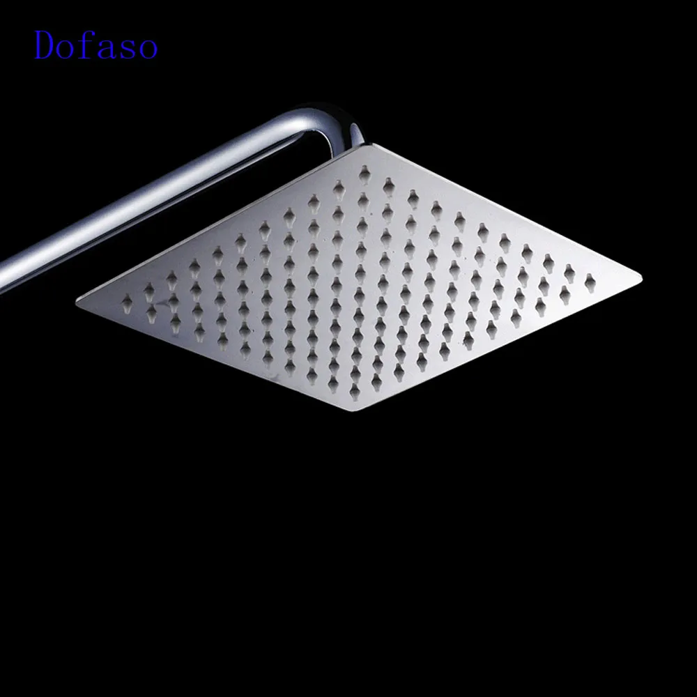 Dofaso качественный смеситель для душа из нержавеющей стали для ванной комнаты с квадратным дождевиком ручной душ и насадка для душа Тип