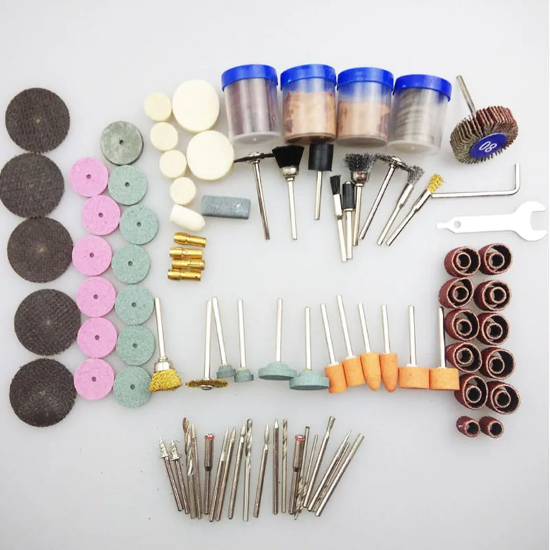 

161PCS electric grinding accessory kit Resin-cutting sandpaper grinding head carving circle brush cutters polish Accessories