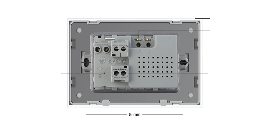 Livolo стандарт США/Австралии сенсорный выключатель+ розетка США, с белой стеклянной панелью, C9C1EA-11