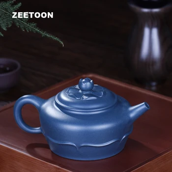 

280cc Authentic Yixing Teapot Chinese Health Care Purple Clay Green Mud Lotus Seed Pot Macster HandmadeTea Set Kettle Home Decor