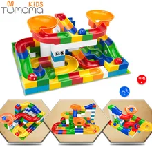 Tumama 52pcs DIY Construction Marble Race Run Maze Balls Track Kids Children Gaming Building Blocks Toys