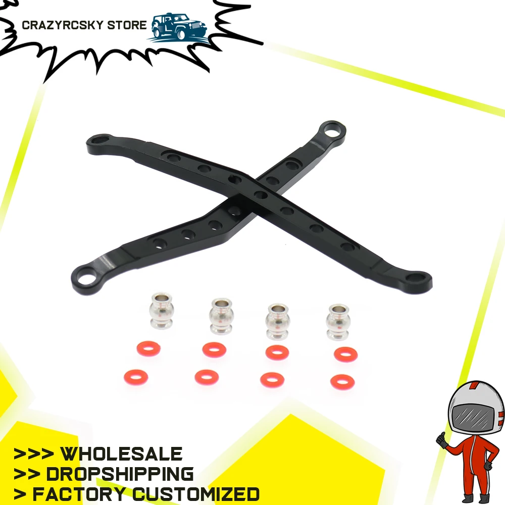 

RCAWD Multicolor Alloy Front/Rear Upper Link Set For RC Hobby Model Car 1/10 Axial Wraith Spawn AX90056 AX90045 AX90018