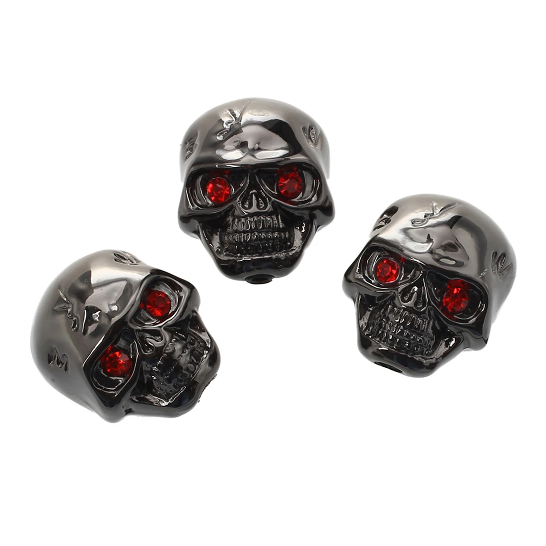 

HOT 3pcs Electric Guitar Skull Head Volume Control Knobs---Black