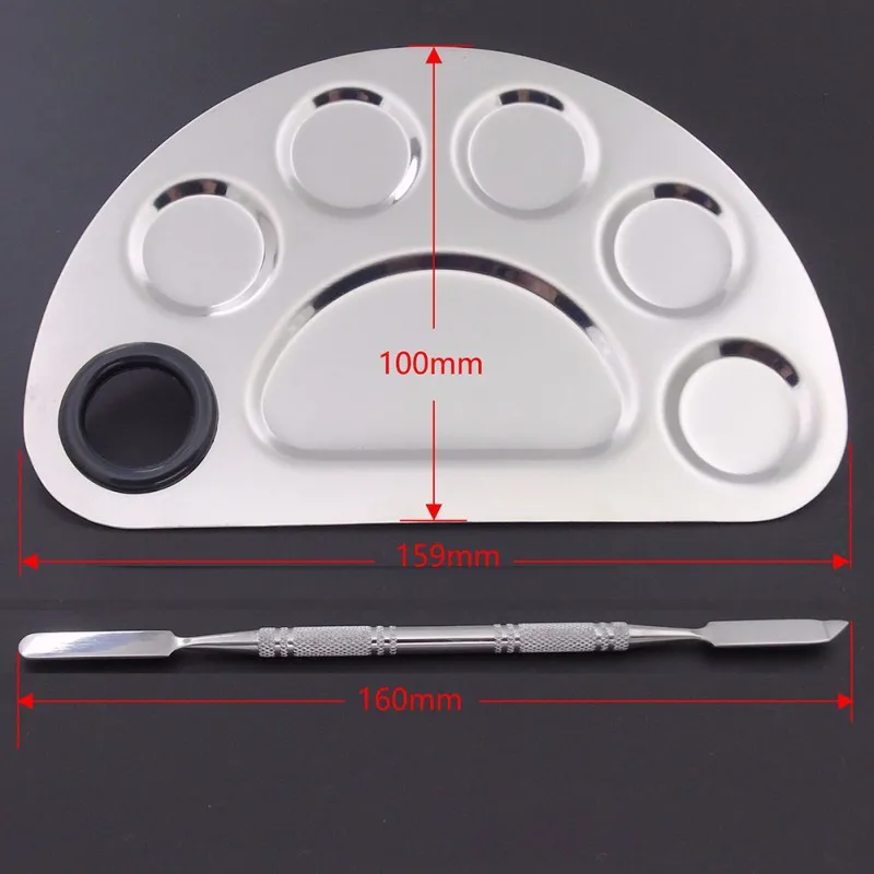 4 Type Professional Makeup Tool Kit Palette Stainless Steel Nail Makeup Mixing Palette Spatula Rod Tool maquiagem 2018 Products 4 Type Professional Makeup Tool Kit Palette Stainless Steel Nail Makeup Mixing Palette Spatula Rod Tool maquiagem 2018 Products