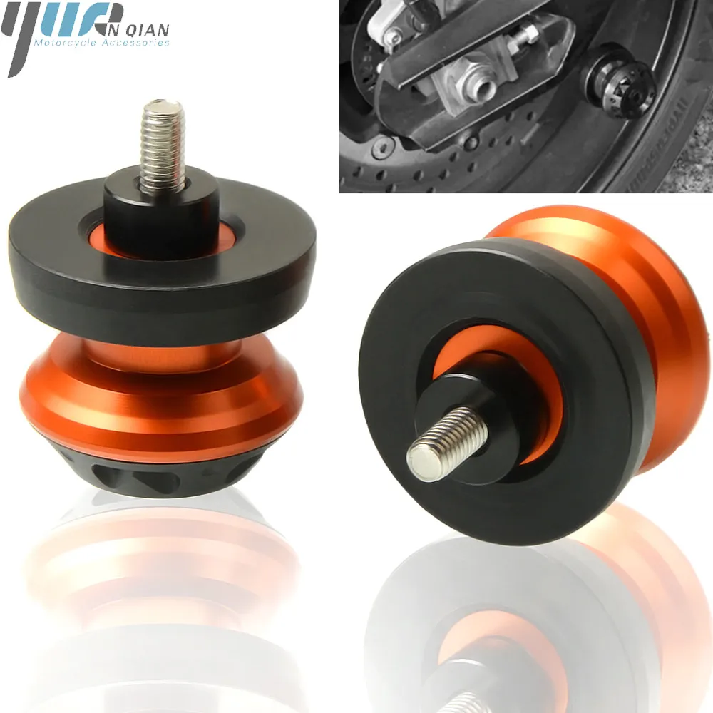

FOR DUCATI MONSTER 696 796 796 848 Monster400/600/900/1100 For FOR KTM DUKE Motorcycle Swingarm Spools stand screws Slider