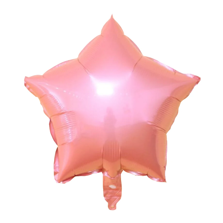 1 шт сердце и звезда 18 дюймов красочные фольгированные шары воздушные гелиевые глянцевые металлические цвета воздушные шары "сделай сам" для украшения дня рождения/свадьбы - Цвет: pink star