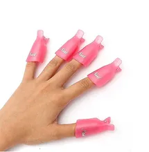 ViewS@ 10 Pieces Acrylic Nail Art Soak Off Clip Cap UV Gel Polish Remover Wrap Nail Tool