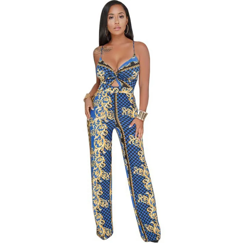 

Sexy Plaid Print Two Piece Set Womens Fashion Spaghetti Strap Sleeveless V-Neck Crop Top and Hight Waist Pants Wide Leg Jumpsuit