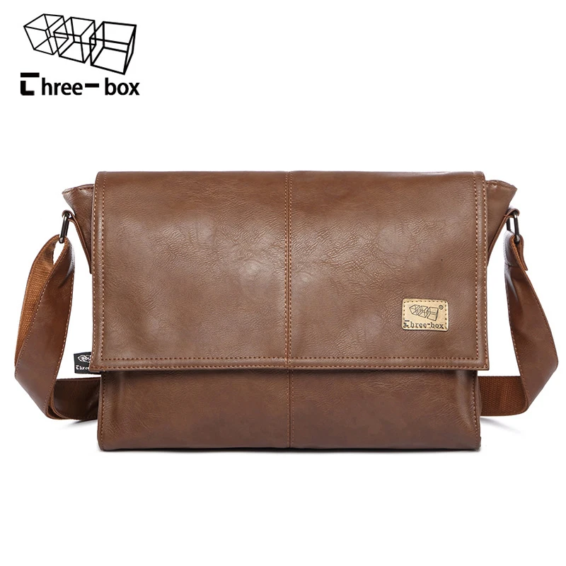 

Three-box Fashion New Man's Leather Large Capacity Casual Flap Shoulder Bag Vintage Messenger Bag Brand Crossbody Bags Bolsas