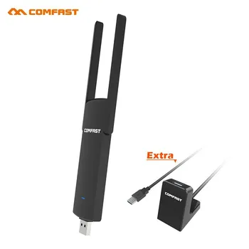 

COMFAST usb wifi adapter USB 3.0 antenna 802.11ac/b/g/n 5Ghz 1200Mbps Dual Band wi-fi dongle computer pc Network Card cable base