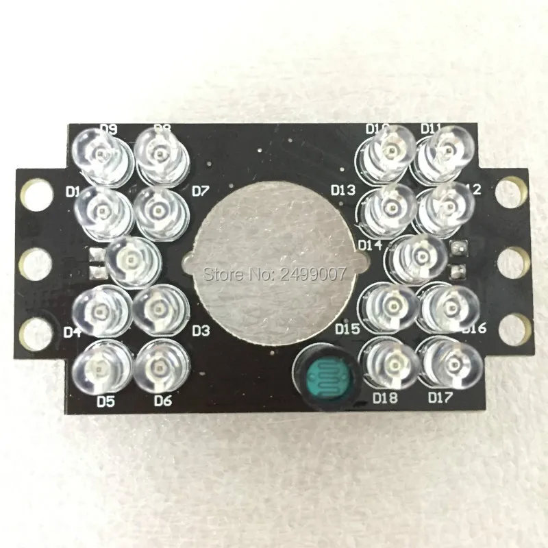

Lihmsek New Invisible 18pcs IR LEDs light board for Illuminator IR Infrared Camera 940nm light at night no red exposure