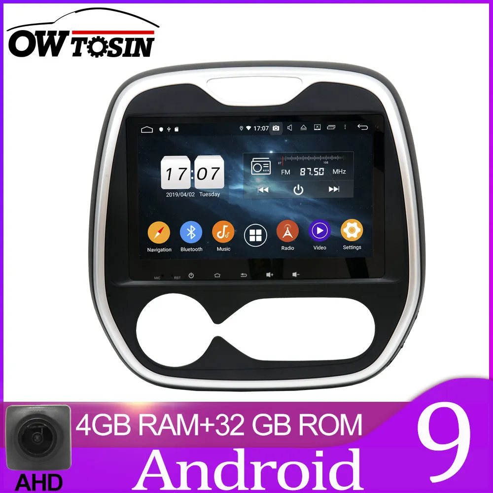 Owtosin автомобильный Радио мультимедийный видео плеер навигация gps Android 9,0 для Renault Captur 2013- автомобиль 4 Гб ram 32 Гб rom - Цвет: AT 32GB unit only