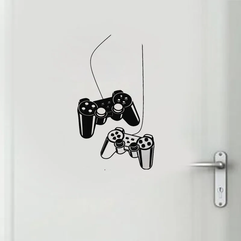 

YOJA 14.4*25CM Joystick Gamer Bedroom Decorative Wall Sticker Room Door Decorative Decals D1-0043