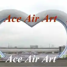 На заказ гигантская Свадебная декоративная надувная АРКА в виде сердца с цветочной печатью для продажи