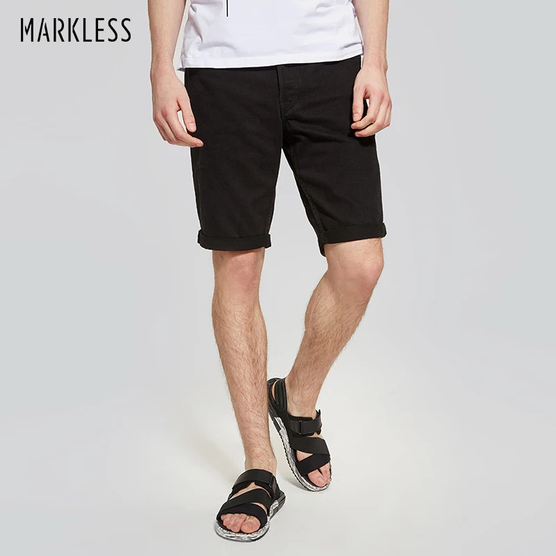 Buy Markless New Fashion Mens Black Knee Length Shorts