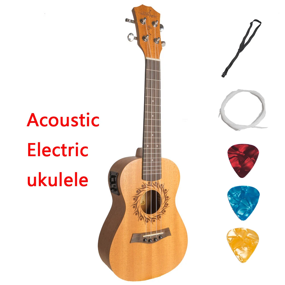 

Acoustic Electric Soprano Concert Tenor Ukulele 21 23 26 Inch Mini Guitar Mahogany 4 Strings Ukelele Guitarra Uke Mahogany