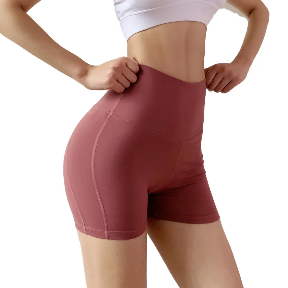2019 women's breathable sexy yoga shorts slimming hips tight-fitting sports fitness running yoga shorts gym fitness ladies 40J1 (2)