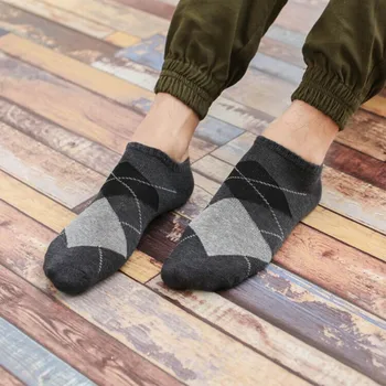 

ZDL-339 Classical Rhombus Printing Casual Sock For Men Ankle Sock 10 pairs