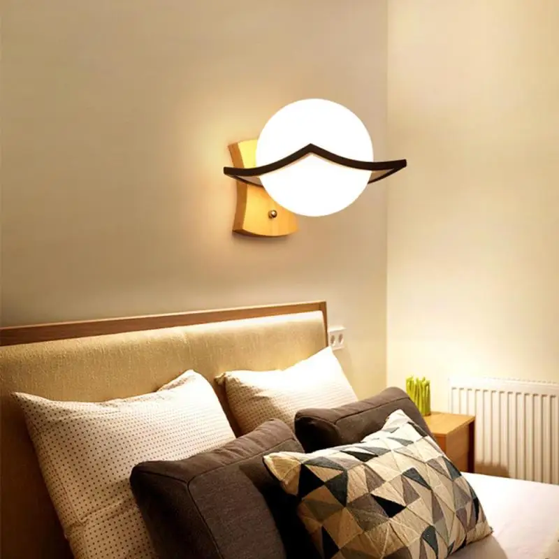 

Solid Wood Sconce Stair Light Wall Sconces Indoor Stair Light Fixture Bedroom Bedside Living Room Loft Up Down Lampada Z2