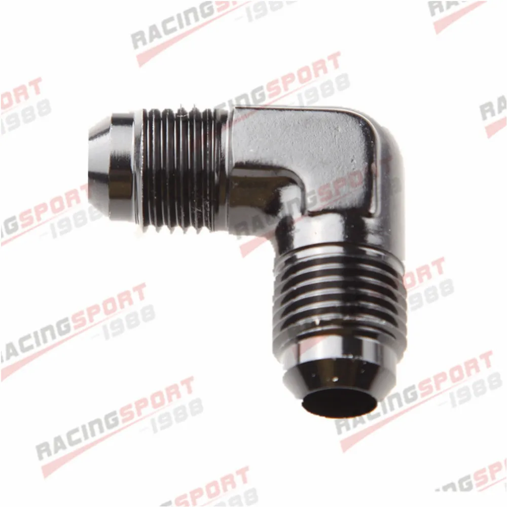 

-6AN To AN6 Flare Union Fuel Fitting Adapter 90 Degree Male Black/Blue