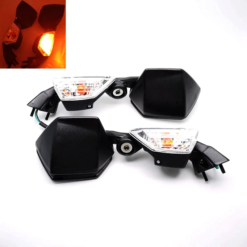 

For Kawasaki Ninja ZX-6R ZX6R 2005-2008 ZX-10R ZX10R 2004-2010 Motorcycle ABS LED Turn Signal Integrated Side Rearview Mirrors