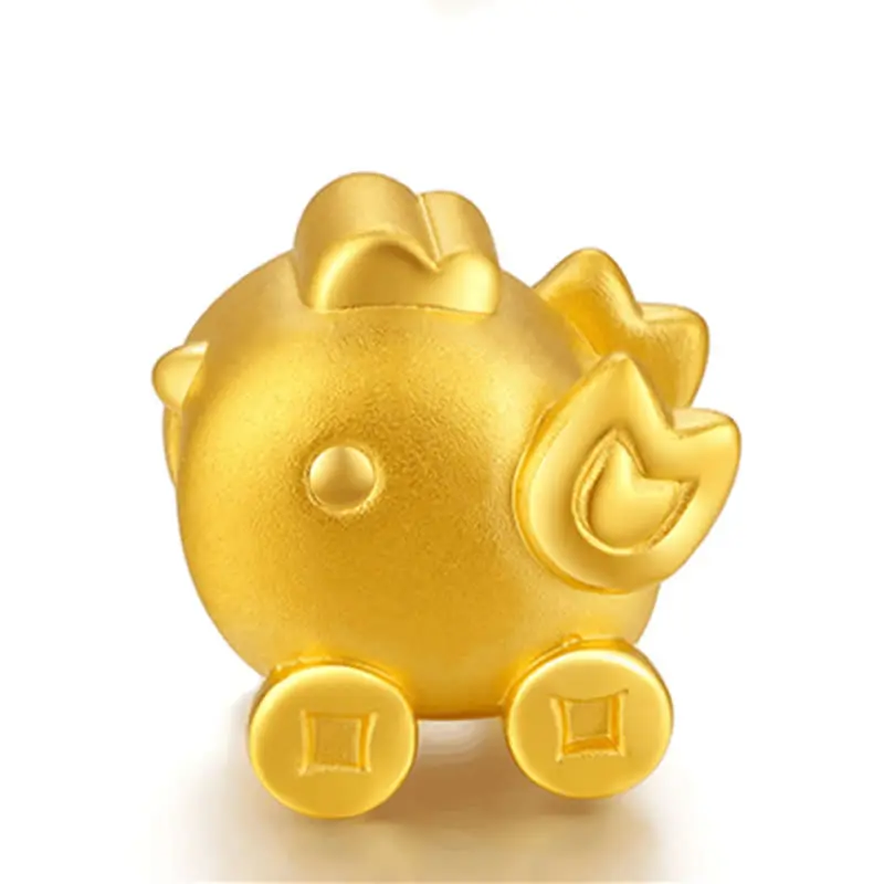 New 999 pure yelod gold time Zodiac chicken fashion 3D chicken weave string bracelet Hot Sale chicken school