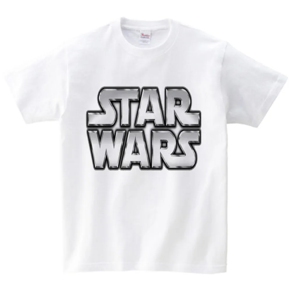 Летняя детская одежда с короткими рукавами футболка для мальчиков хлопковая Футболка с логотипом «Звездные войны» костюм для мальчиков детские топы; Roupas Infantis Menin