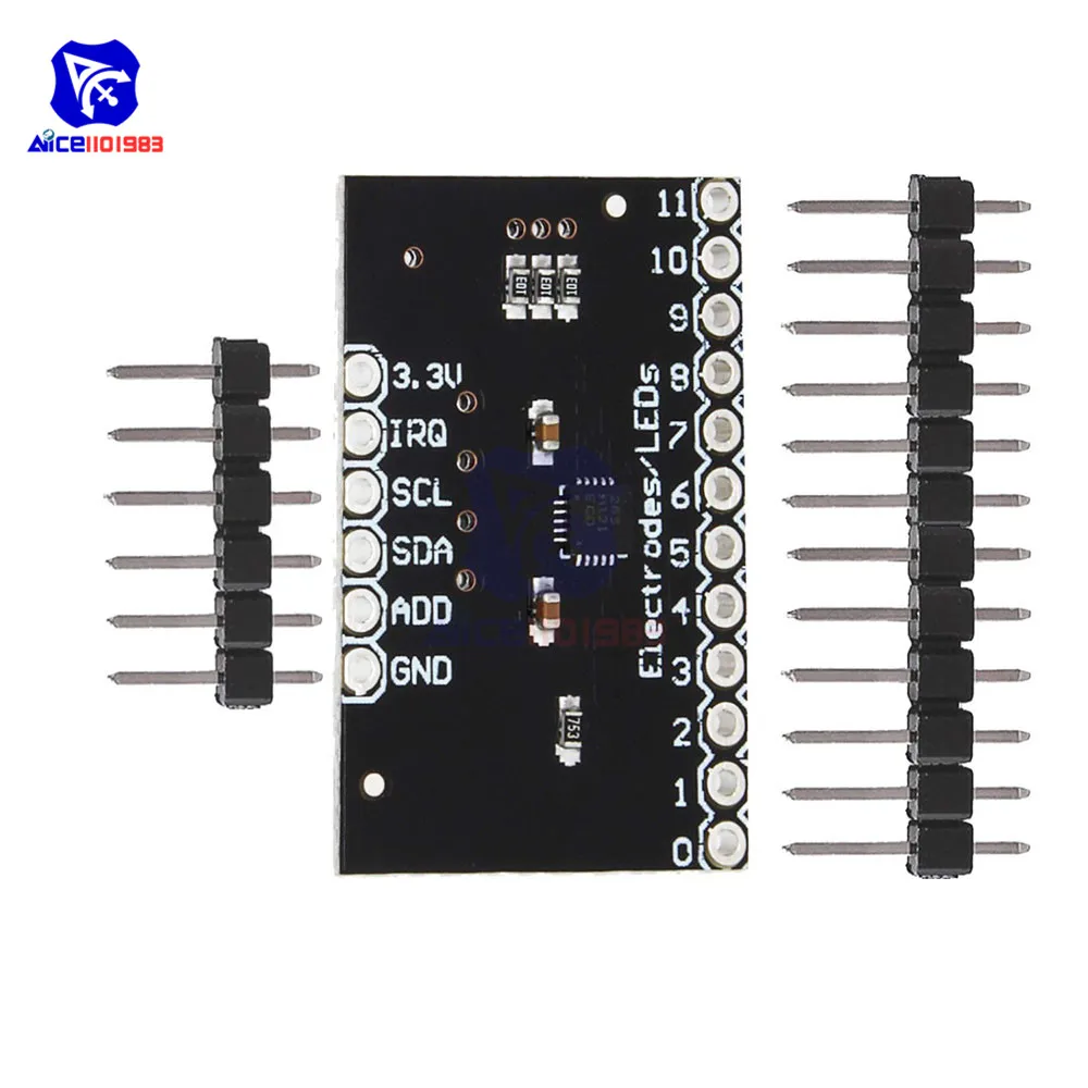 Diymore MPR121 Breakout V12 Бесконтактный емкостный сенсорный датчик контроллер клавиатура макетная плата для Arduino