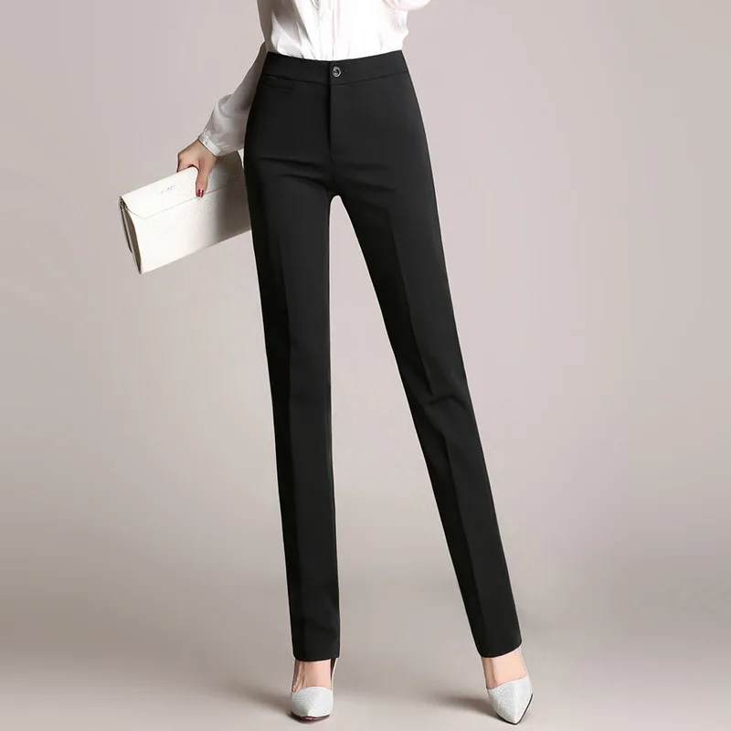 Summer New Style Women Pants Capris Woman Solid Mid Pants Straight Full