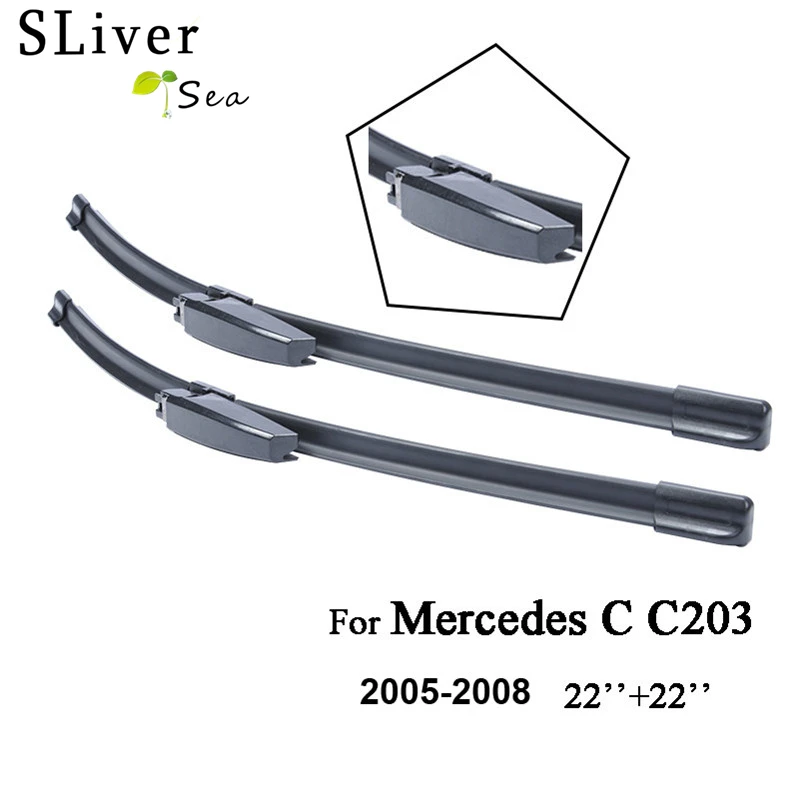 

SLIVERYSEA Windscreen Wiper For Mercedes C C203 W203 2005-2008 22''+22'' Auto Wipers Blade Accessories Auto Windshield,CPF101-3