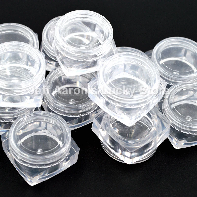 

2018 New arrival 12pcs Clear Plastic Empty Cosmetic Sample Containers Jars Pots Small Lip Eyeshadows Creams box