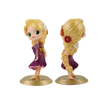 

15cm Tangled Rapunzel princess model toy Q Posket Tangled Rapunzel princess gold base figure model toy Hot movie PVC Model gift