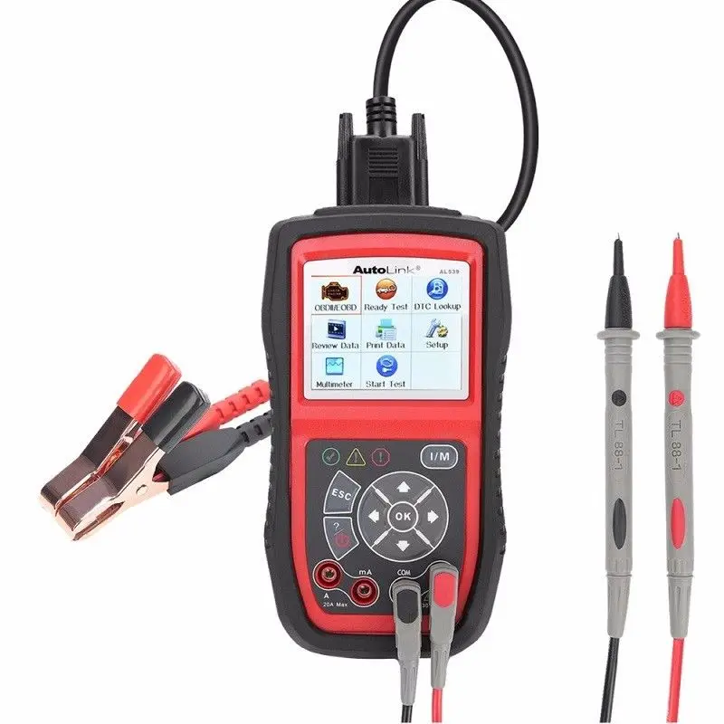 Autel AutoLink AL539B OBD2 сканер автомобильный тест er считыватель кодов диагностический