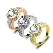 Здесь можно купить  Fashion Women Rose Gold Ring white Jewelry Double Paved Zircon Simulate Engagement Ring Women Cushion Semi Mount Drop shipping  
